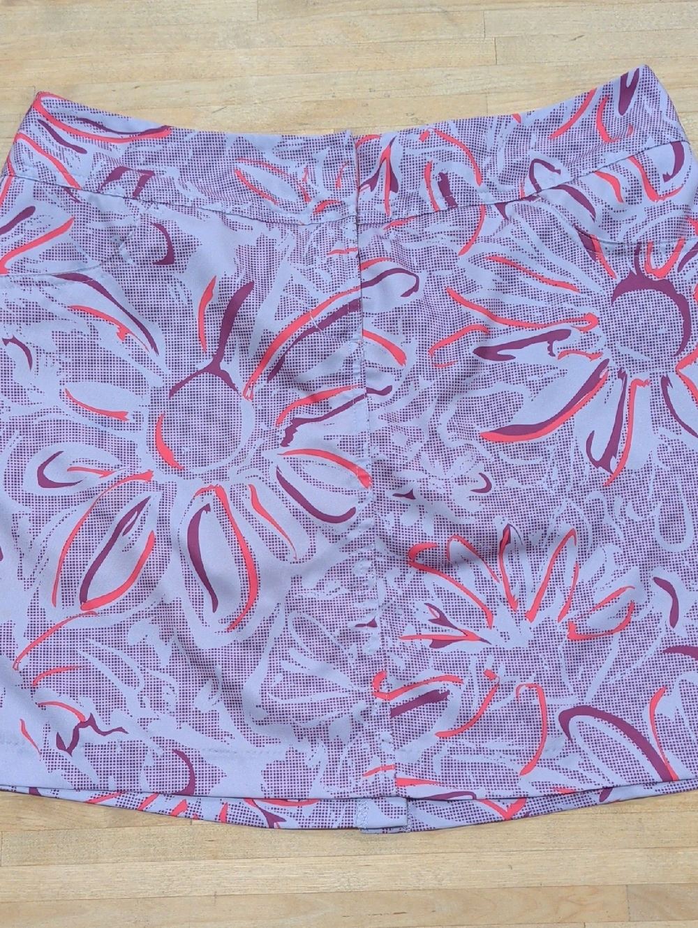 adidas Lavender Golf Skirt with Coral Floral Accents Size 4